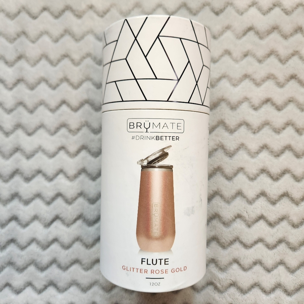 Brumate Glitter Rose Gold Flute